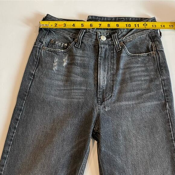 Marissa Webb Grant Straight Leg Jean Size 25 Black Stonewashed and Cinched back - Picture 6 of 10
